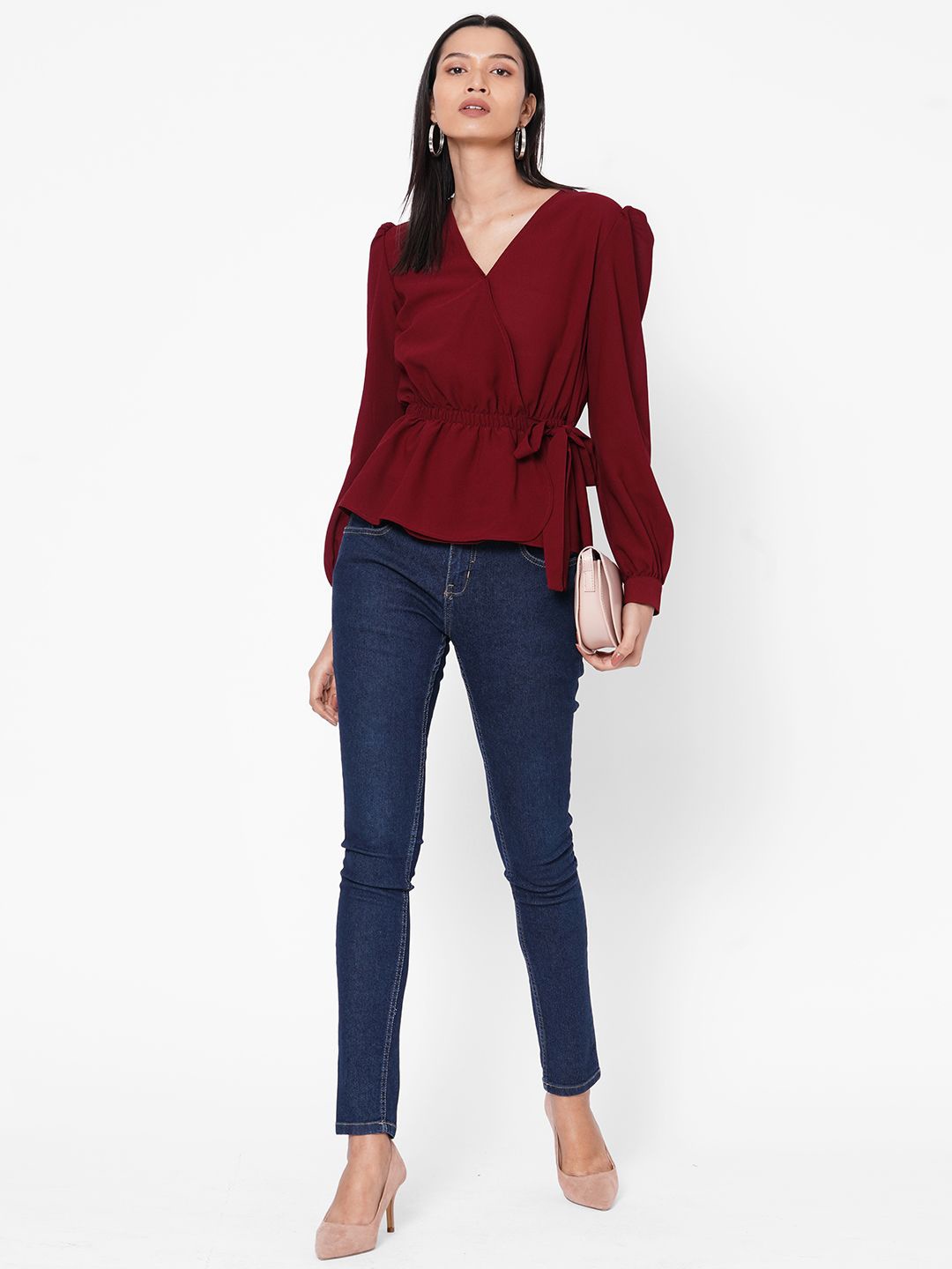 

MISH Georgette Top, Maroon