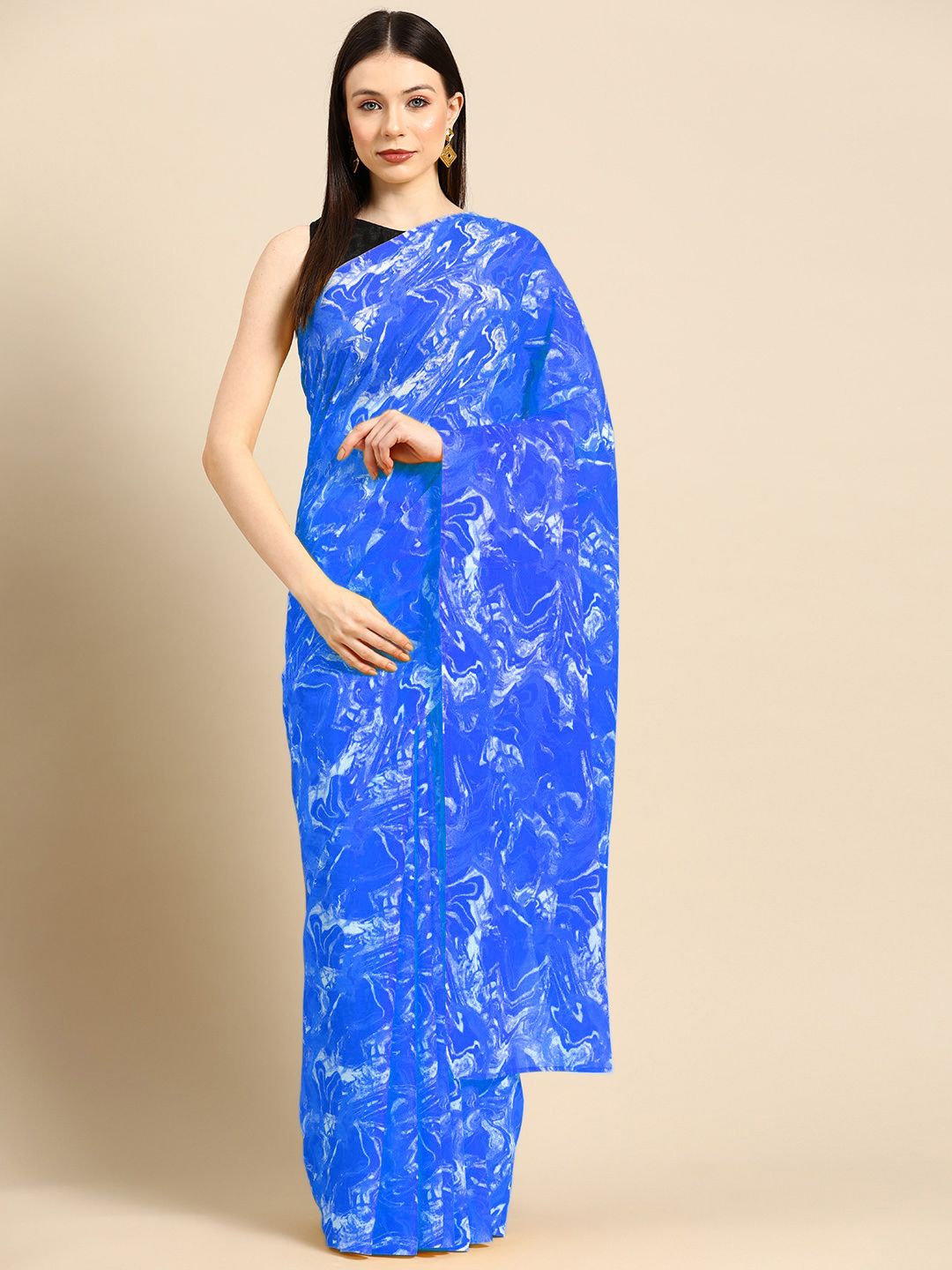 

BUTA BUTI Pure Cotton Saree, Blue