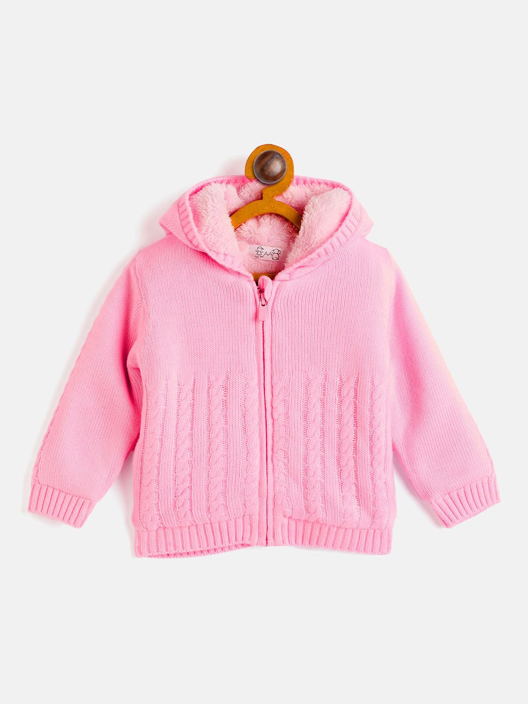 

JWAAQ Girls Cable Knit Cardigan, Pink
