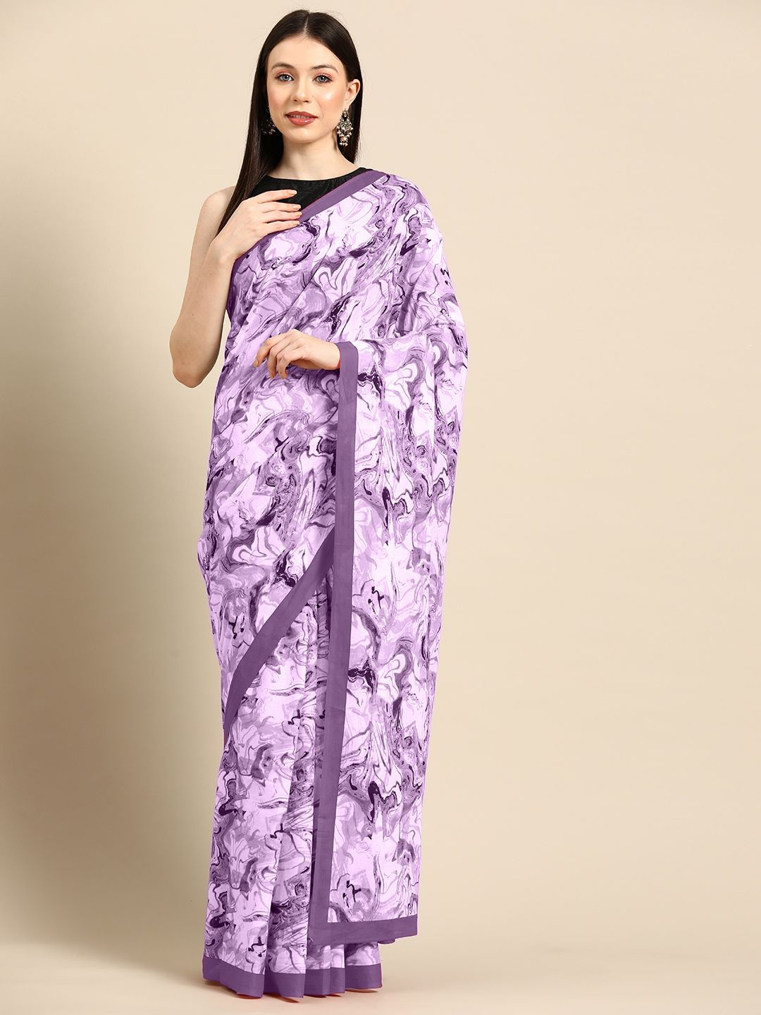 

BUTA BUTI Pure Cotton Saree, Lavender
