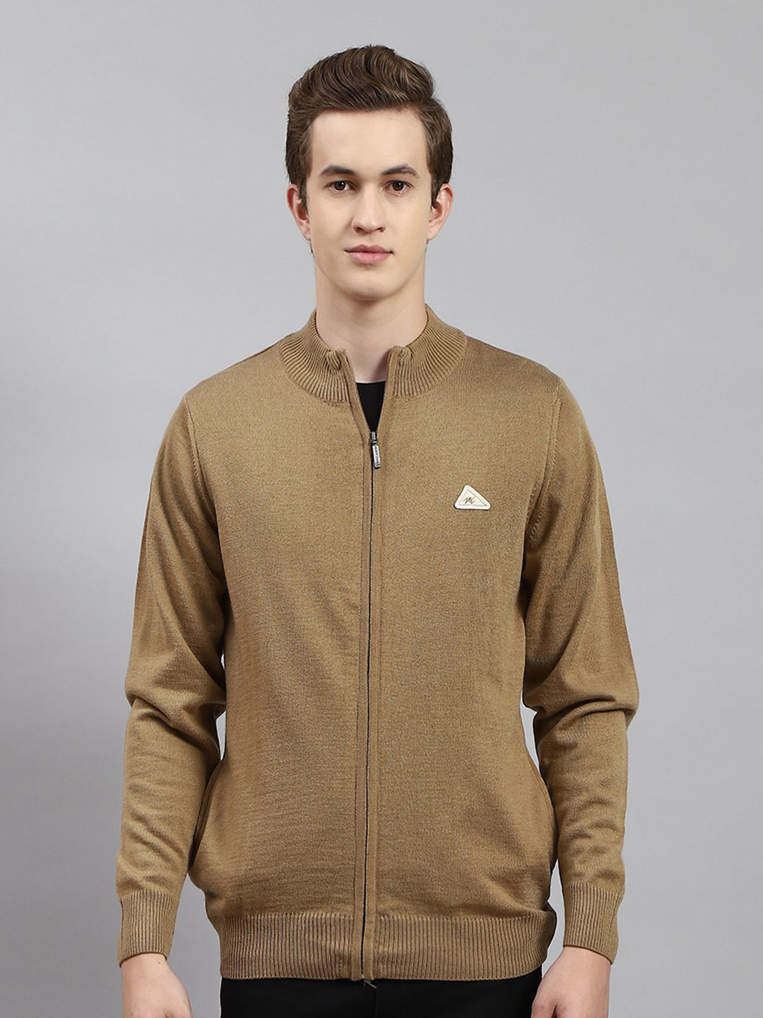 

Monte Carlo Men Woollen Cardigan, Brown