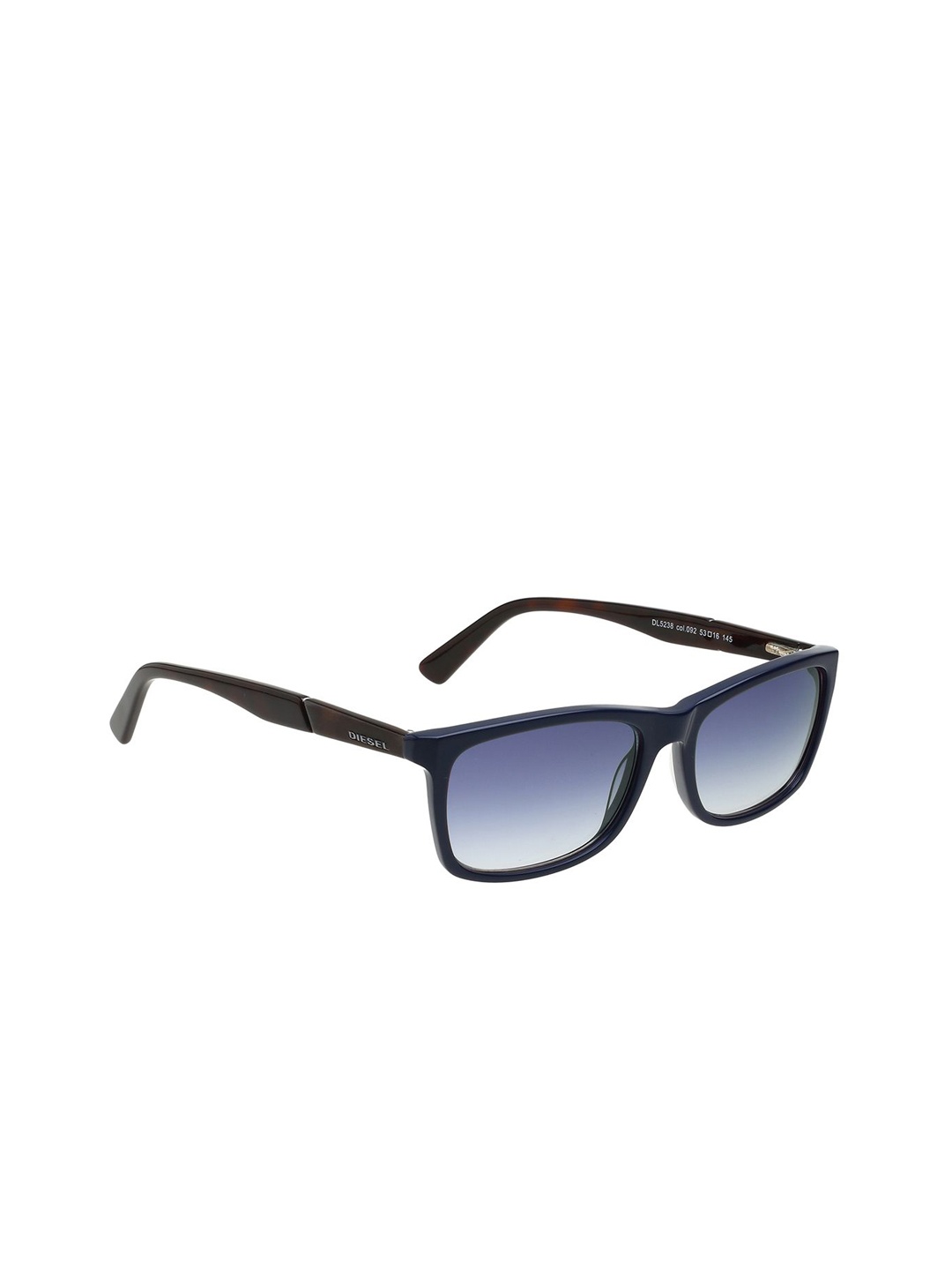 

DIESEL Unisex Rectangle Sunglasses with UV Protected Lens DL 5238 092 53 S, Blue