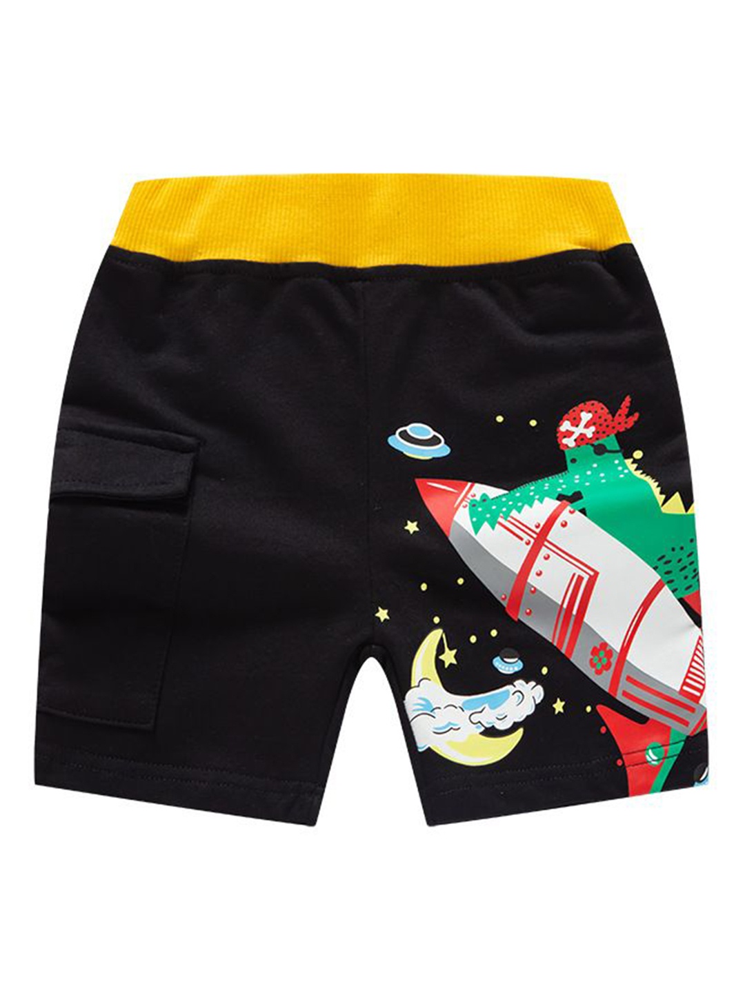 

StyleCast Boys Graphic Printed Shorts, Black