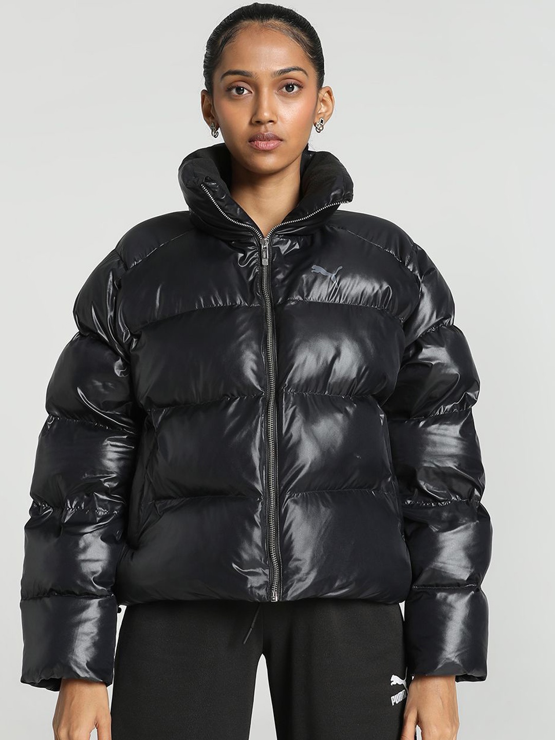 

Puma Shiny Puffer Women's Relaxed Fit Jacket, Black