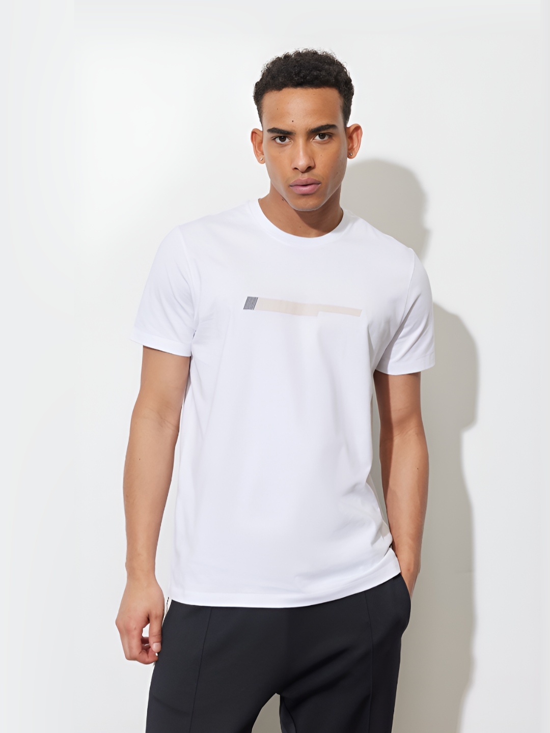 

ALTINYILDIZ CLASSICS AC Co. Men Solid Cotton Woven T-shirt, White