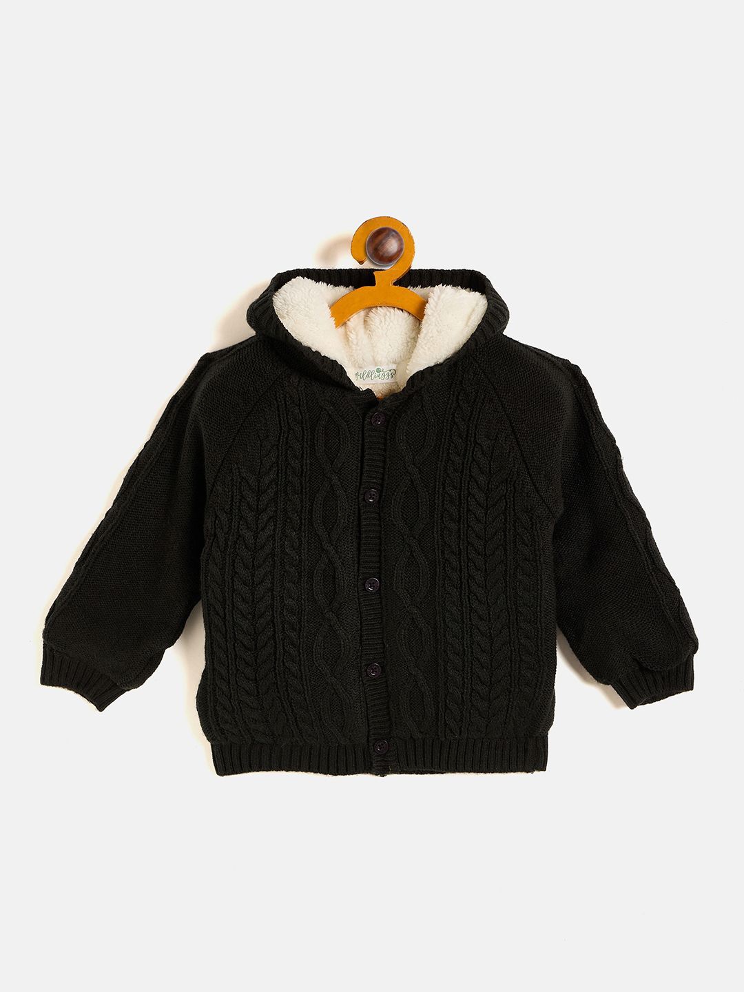 

JWAAQ Boys Cable Knit Cardigan, Black