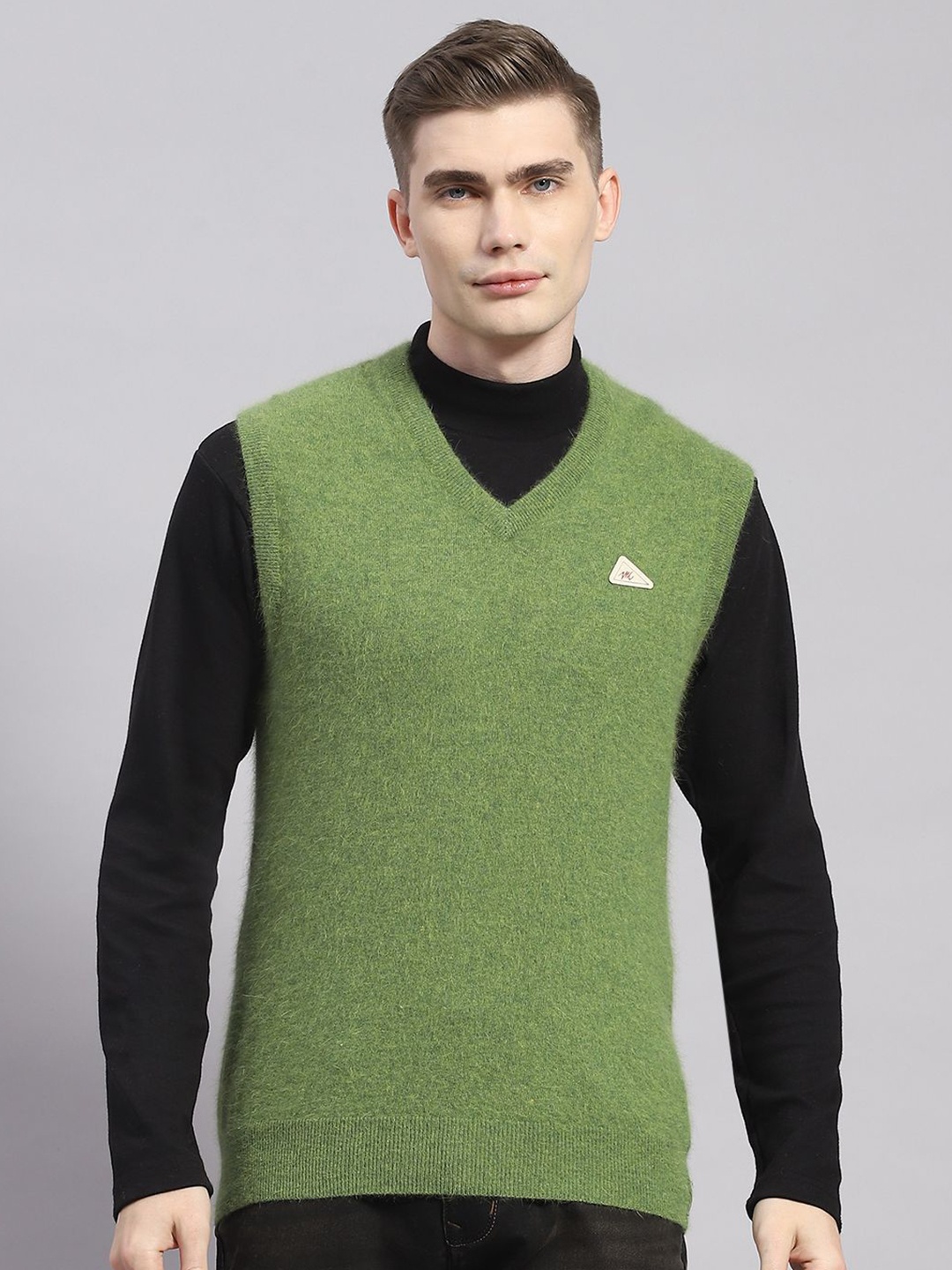 

Monte Carlo Men Woollen Sweater Vest, Green
