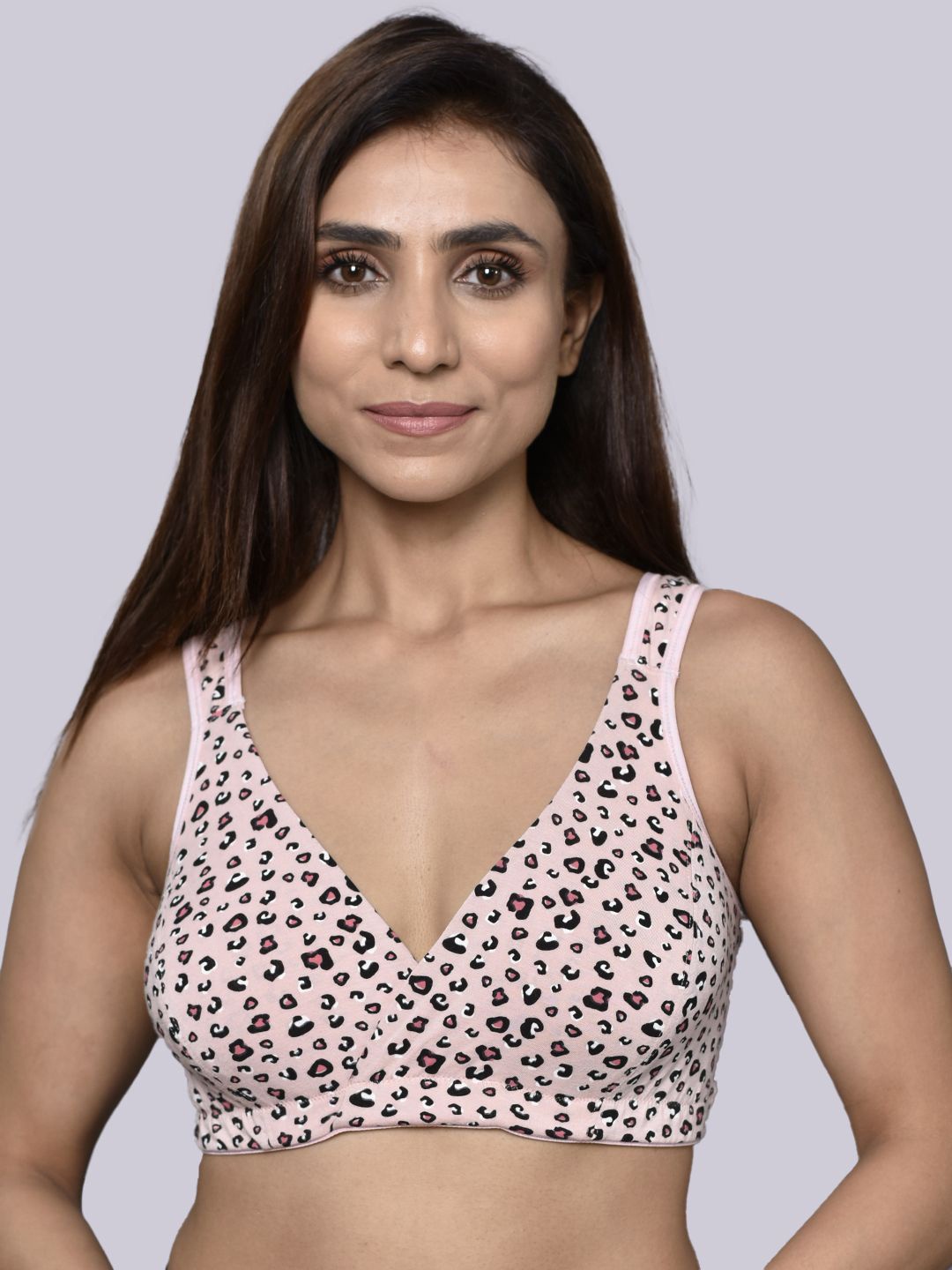 

Inner Sense Animal Printed Full Coverage Antimicrobial Maternity Bra, Pink