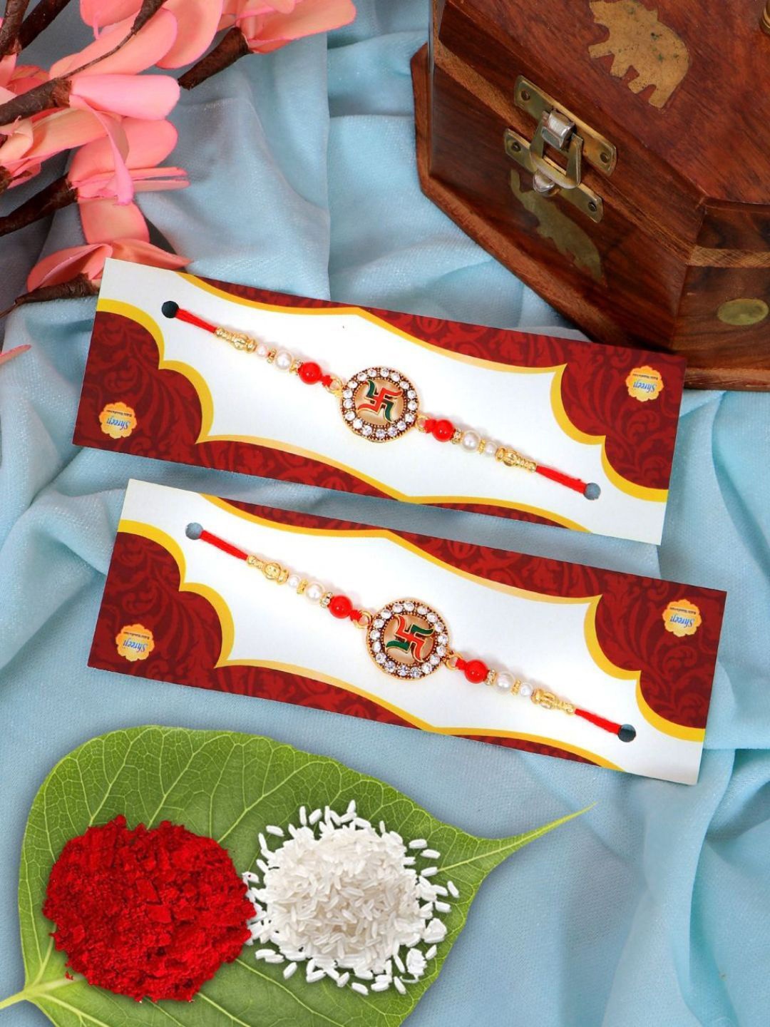 

Crunchy Fashion Thread Rakhi, Red