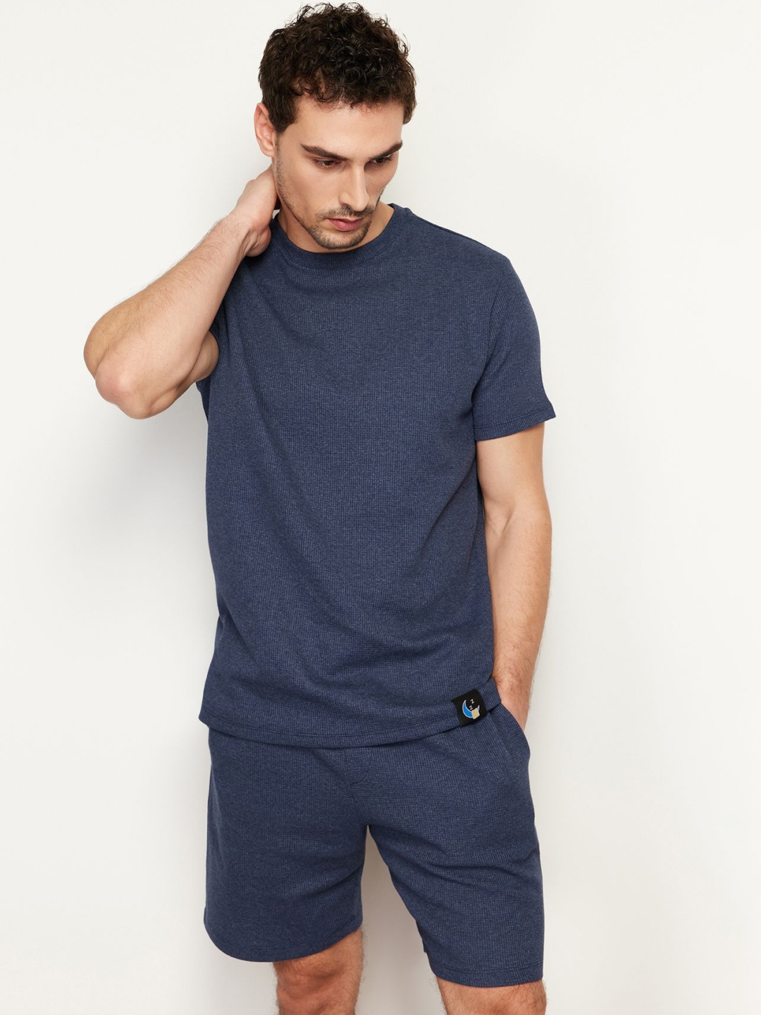 

Trendyol Men Night suit, Navy blue
