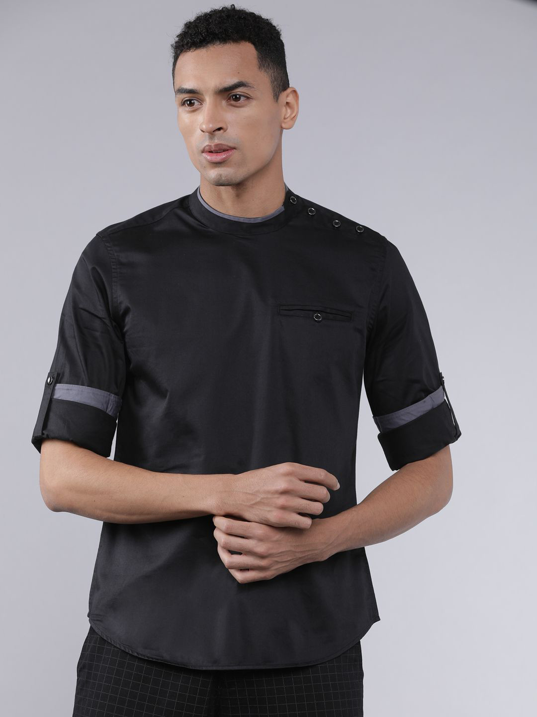 

HIGHLANDER Men Opaque Casual Shirt, Black