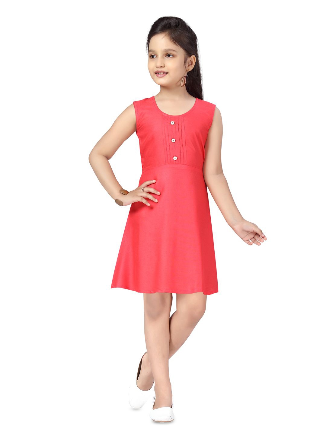 

BAESD Girls Fit & Flare Dress, Red