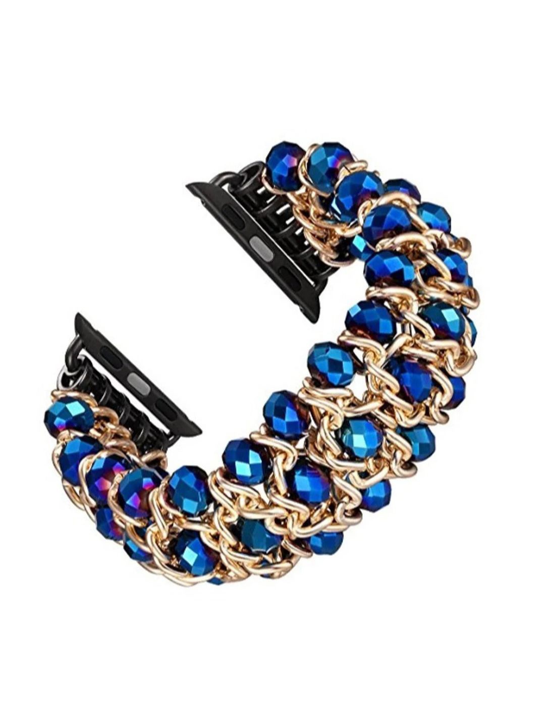

PEEPERLY Crystal Beaded Compatible Smartwatch Strap, Blue
