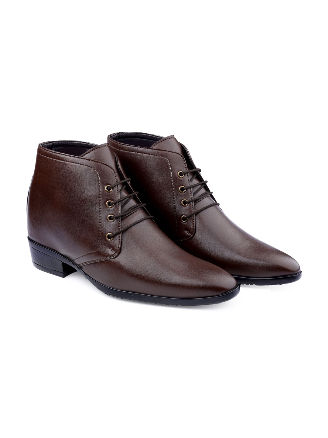 

Bxxy Men Hidden Elevator Formal Lace-up Regular Boots, Brown