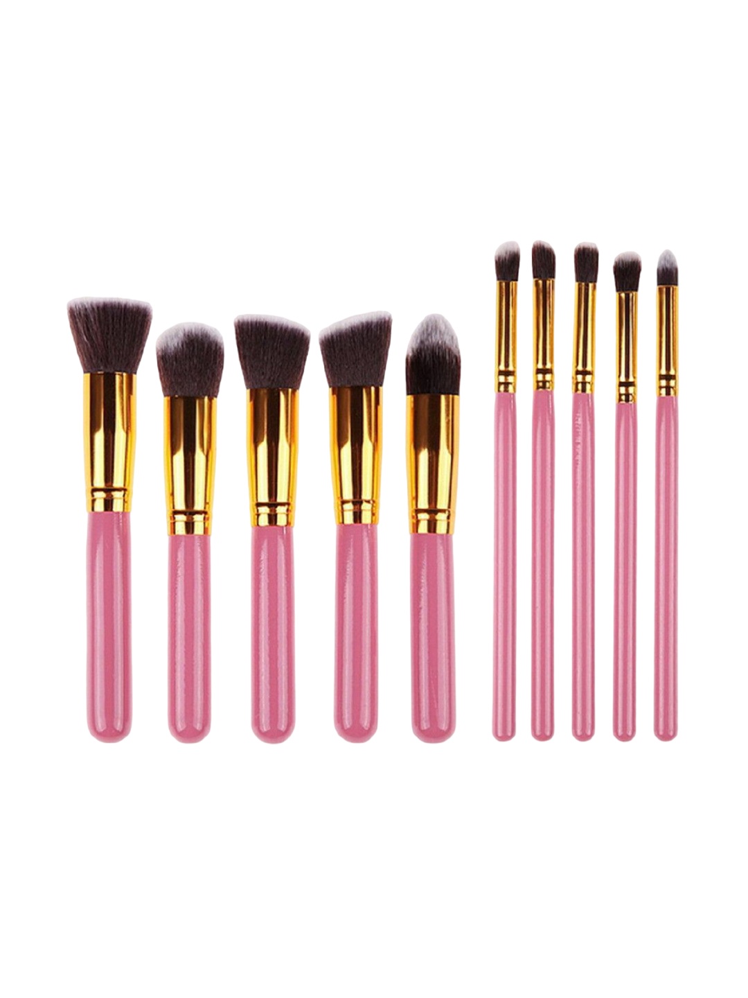 

Set Of 10-Pcs Beauty Premium Quality Synthetic Makeup Brushes, Pink