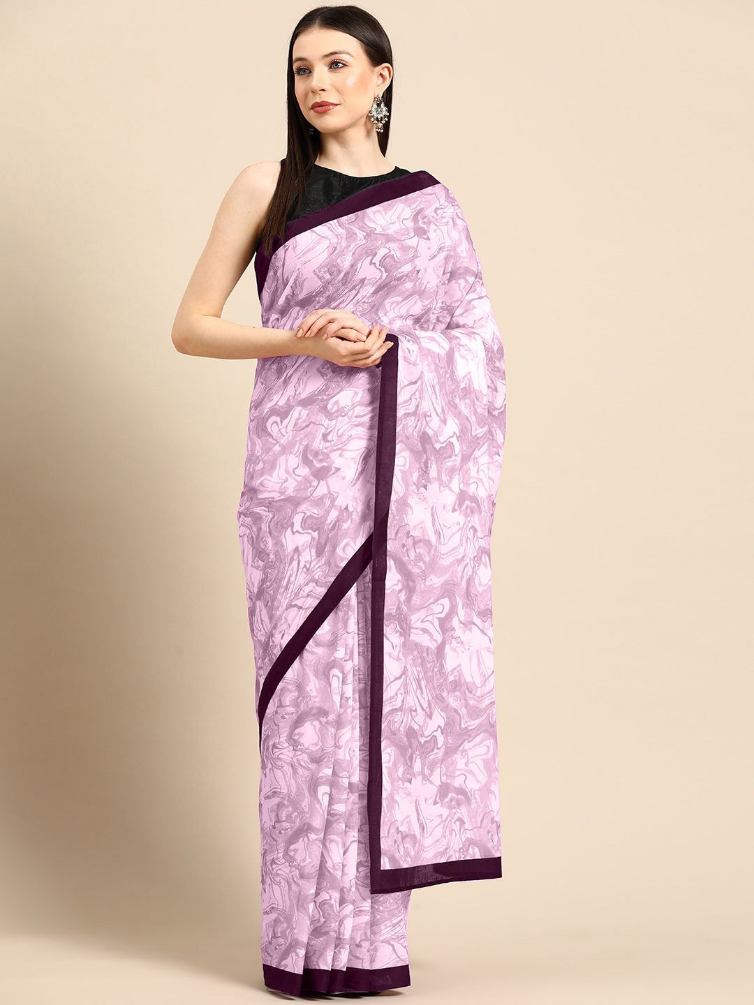 

BUTA BUTI Pure Cotton Saree, Mauve