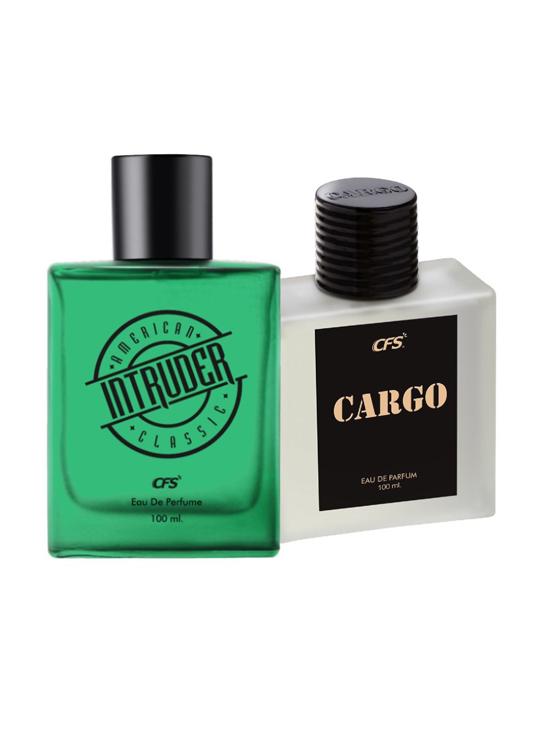 

CFS Set Of 2 Intruder & Cargo Eau De Perfume- 100ml Each, Green