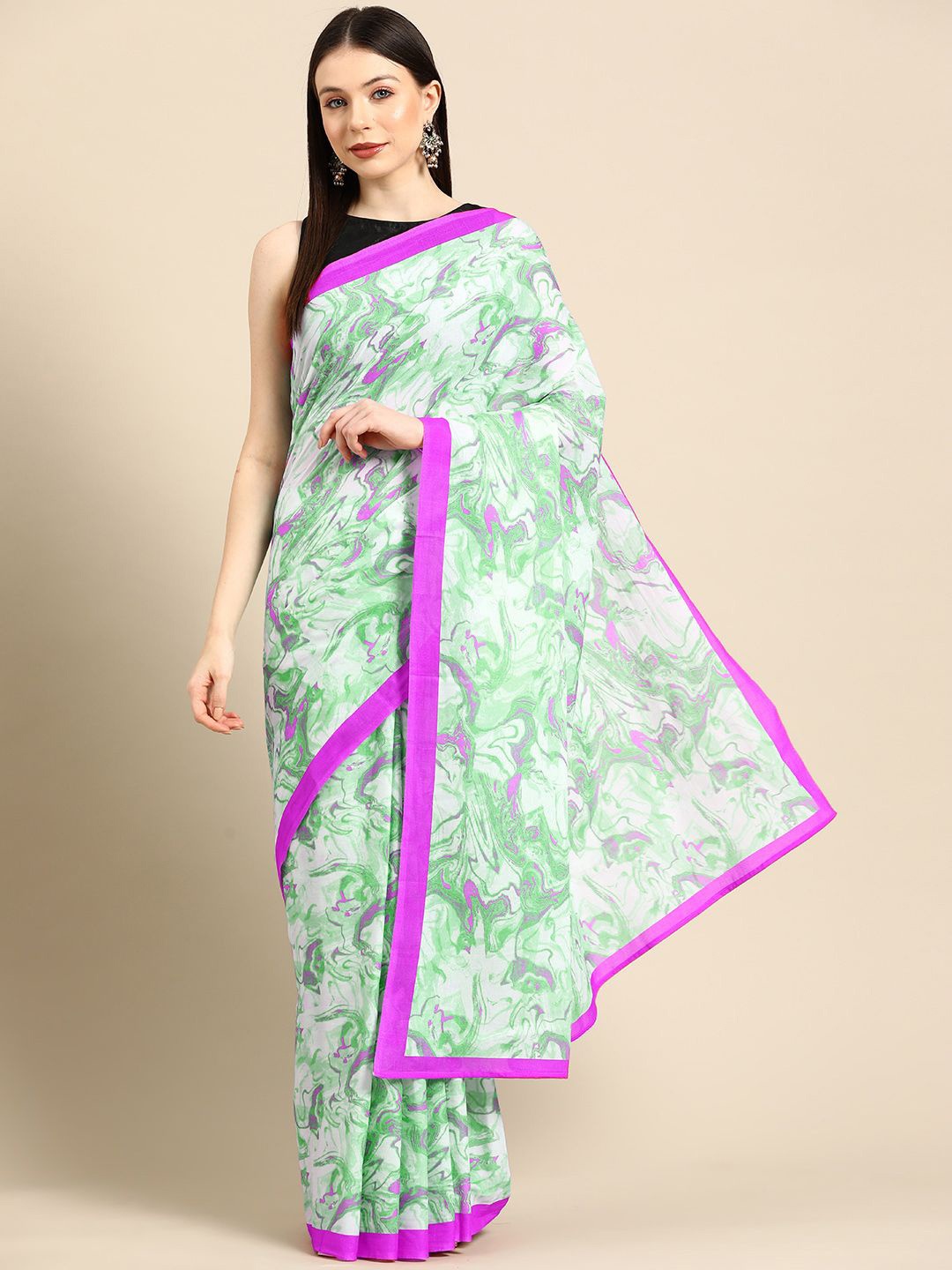 

BUTA BUTI Pure Cotton Saree, Pink
