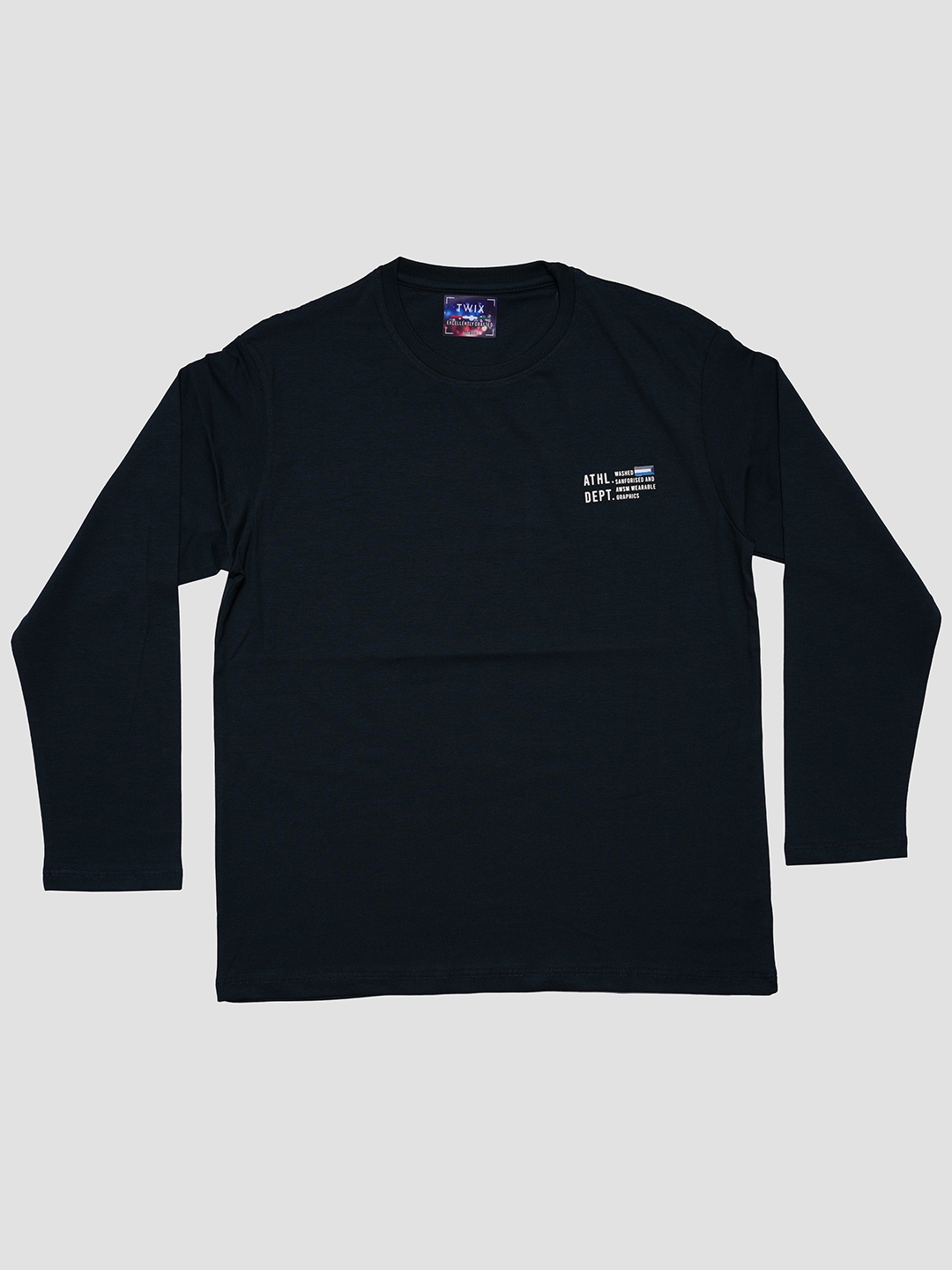 

TWIX Boys Solid Round Neck Cotton T-Shirt, Navy blue