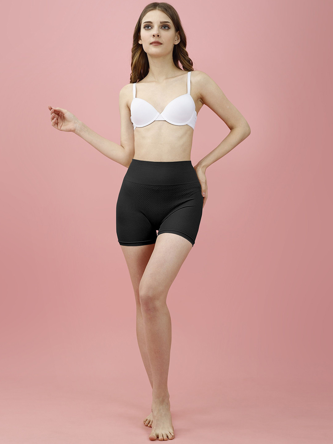 

Trendmalls Mid-Rise Tummy & Thigh Shapewear, Black