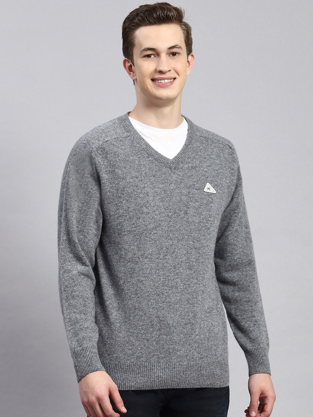 

Monte Carlo Men Woollen Pullover, Grey