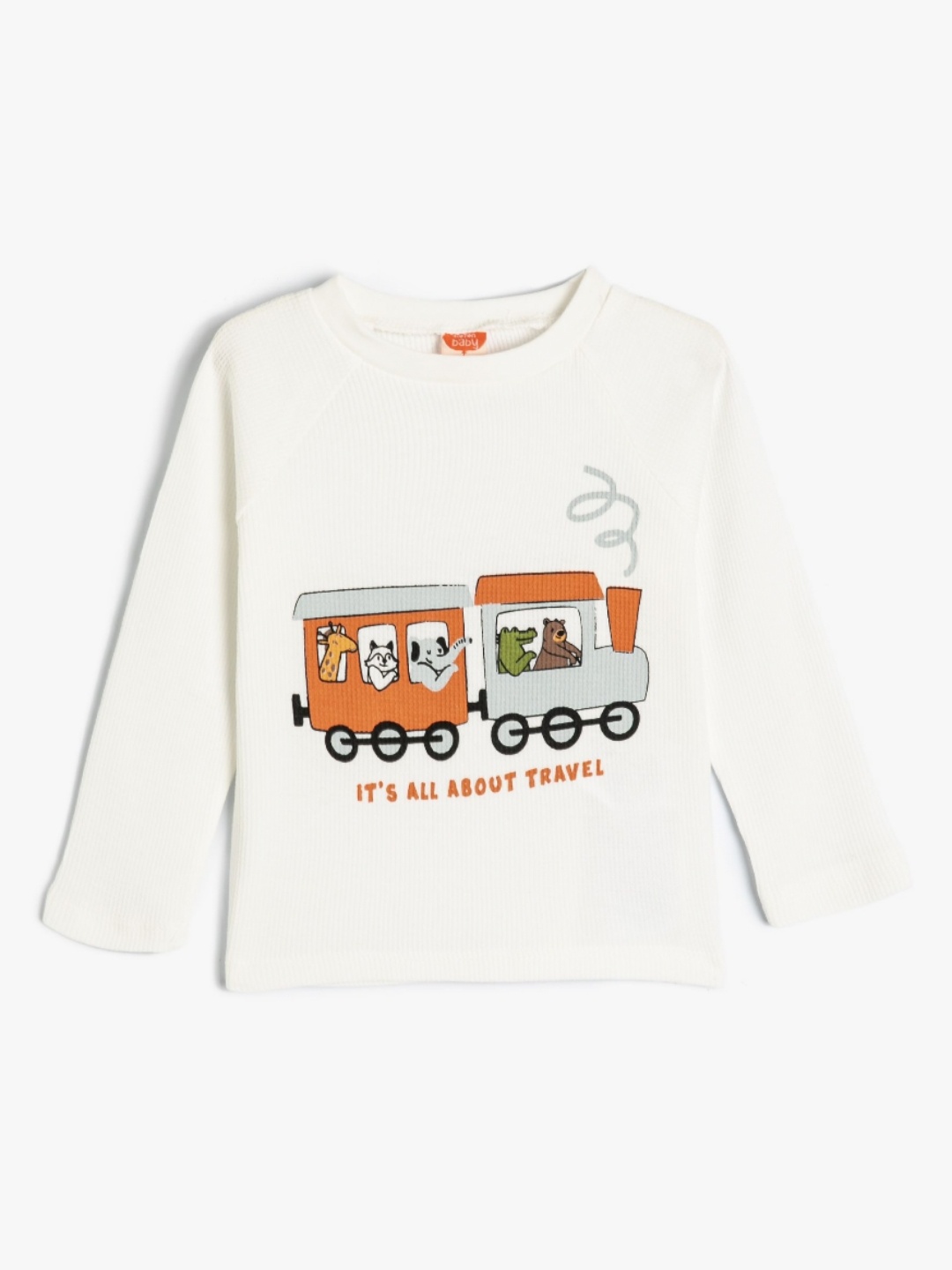 

Koton Boys Graphic Printed Round Neck Cotton T-Shirt, White