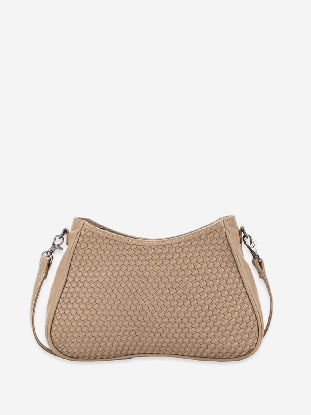

Abelardo De Moda Leather Shopper Sling Bag with Cut Work, Beige
