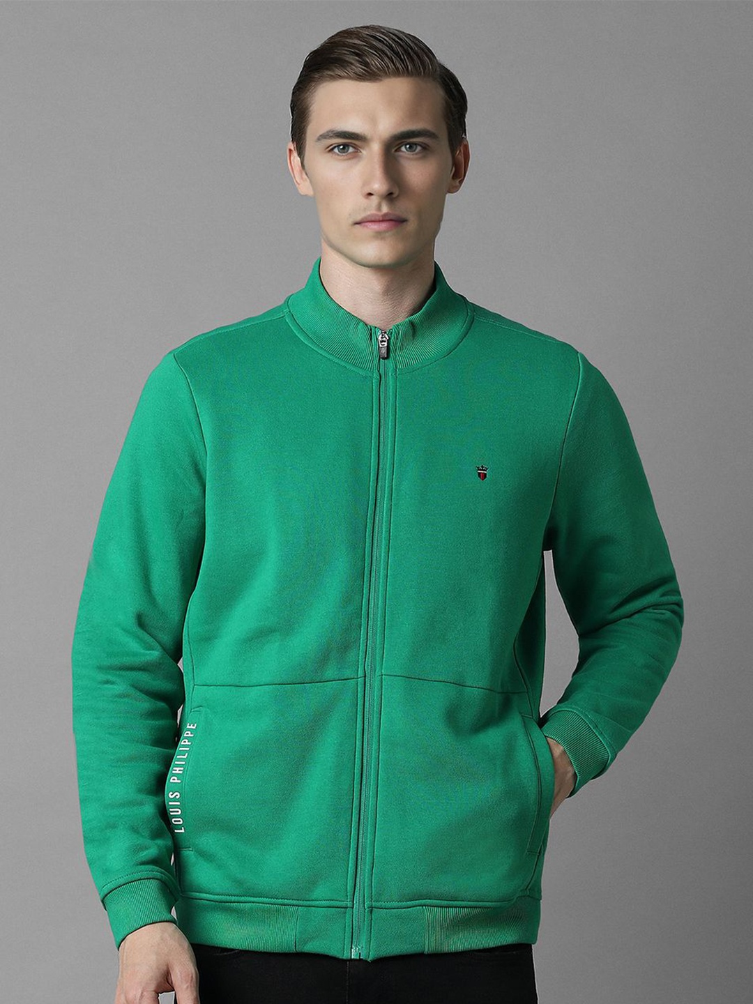 

Louis Philippe Sport Men Solid Knitted Sweatshirt, Green