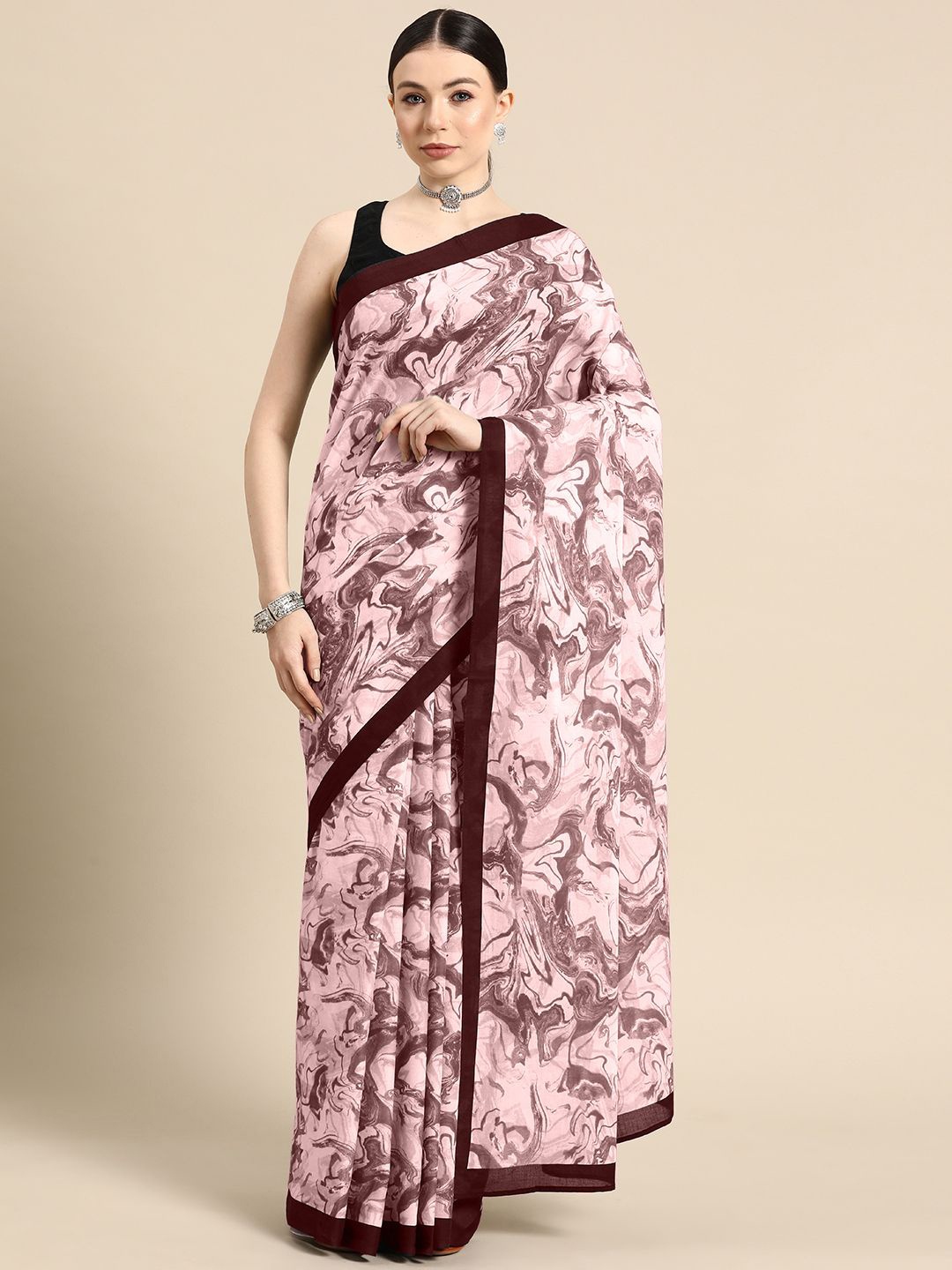 

BUTA BUTI Pure Cotton Saree, Mauve