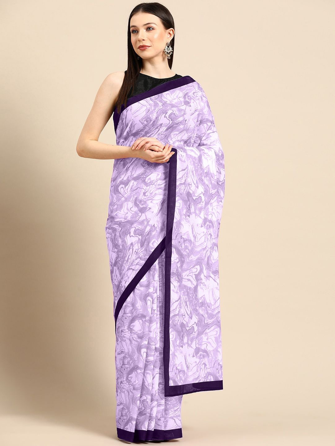 

BUTA BUTI Pure Cotton Saree, Lavender