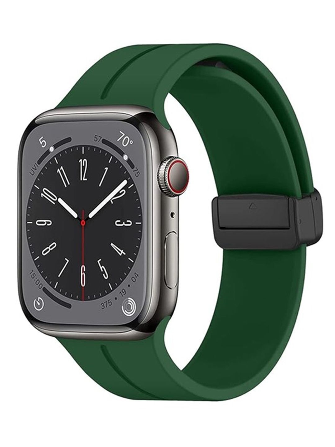 

PEEPERLY Magnetic Lock Silicon Compatible Smart Watch Strap, Green