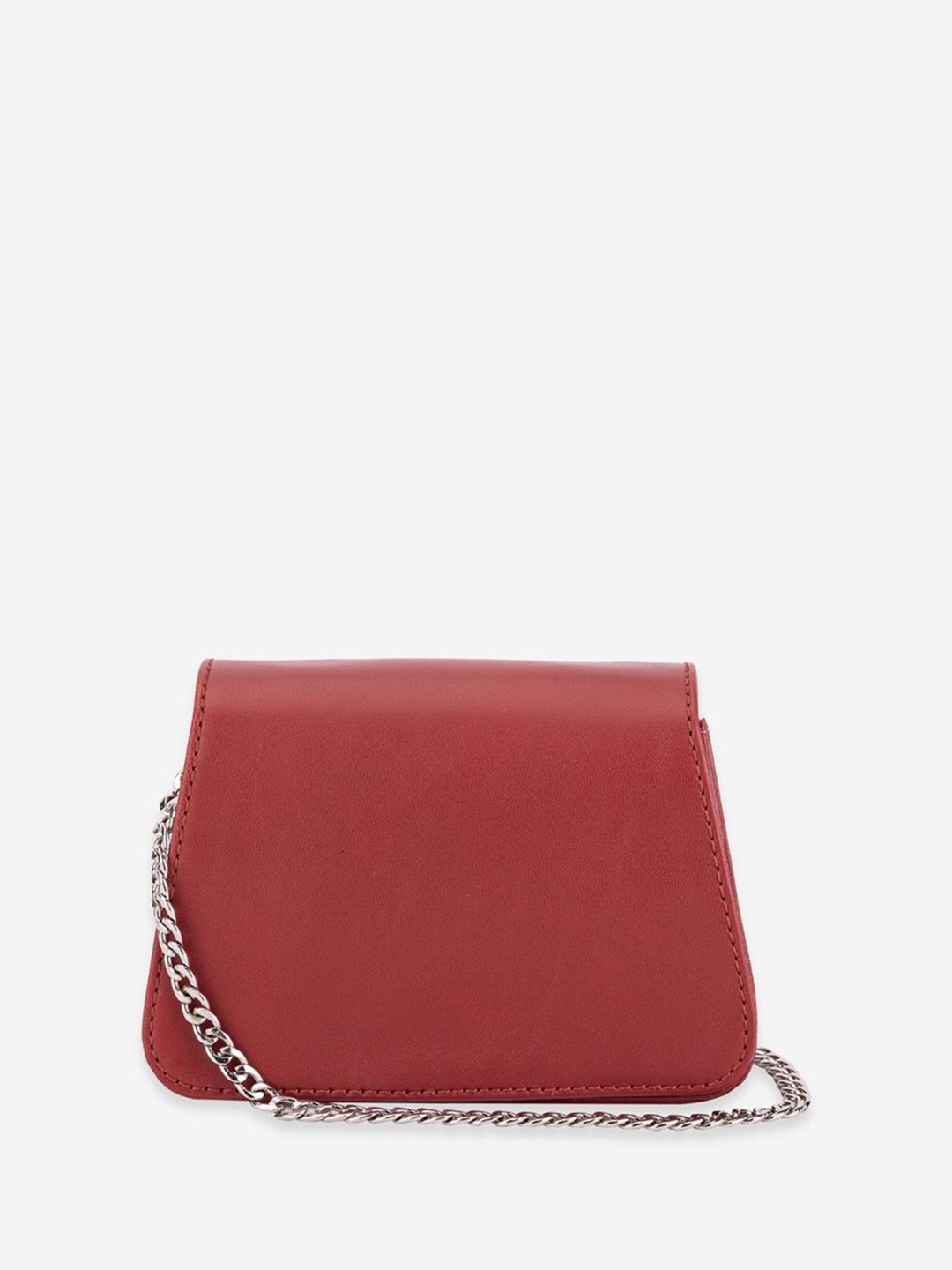 

Abelardo De Moda Leather Swagger Sling Bag, Red