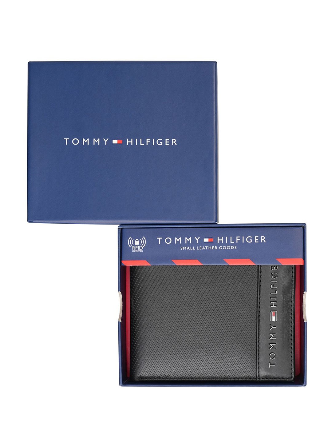 

Tommy Hilfiger Men Leather Two Fold Wallet, Black