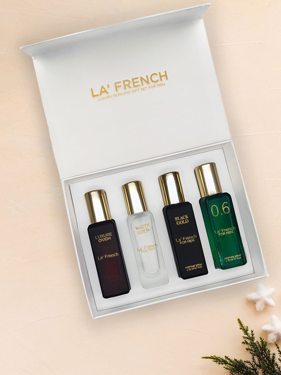 

La French Men Set Of 4 Luxure Oud White Gold Black Gold 0.6 Eau De Parfum-20ml Each