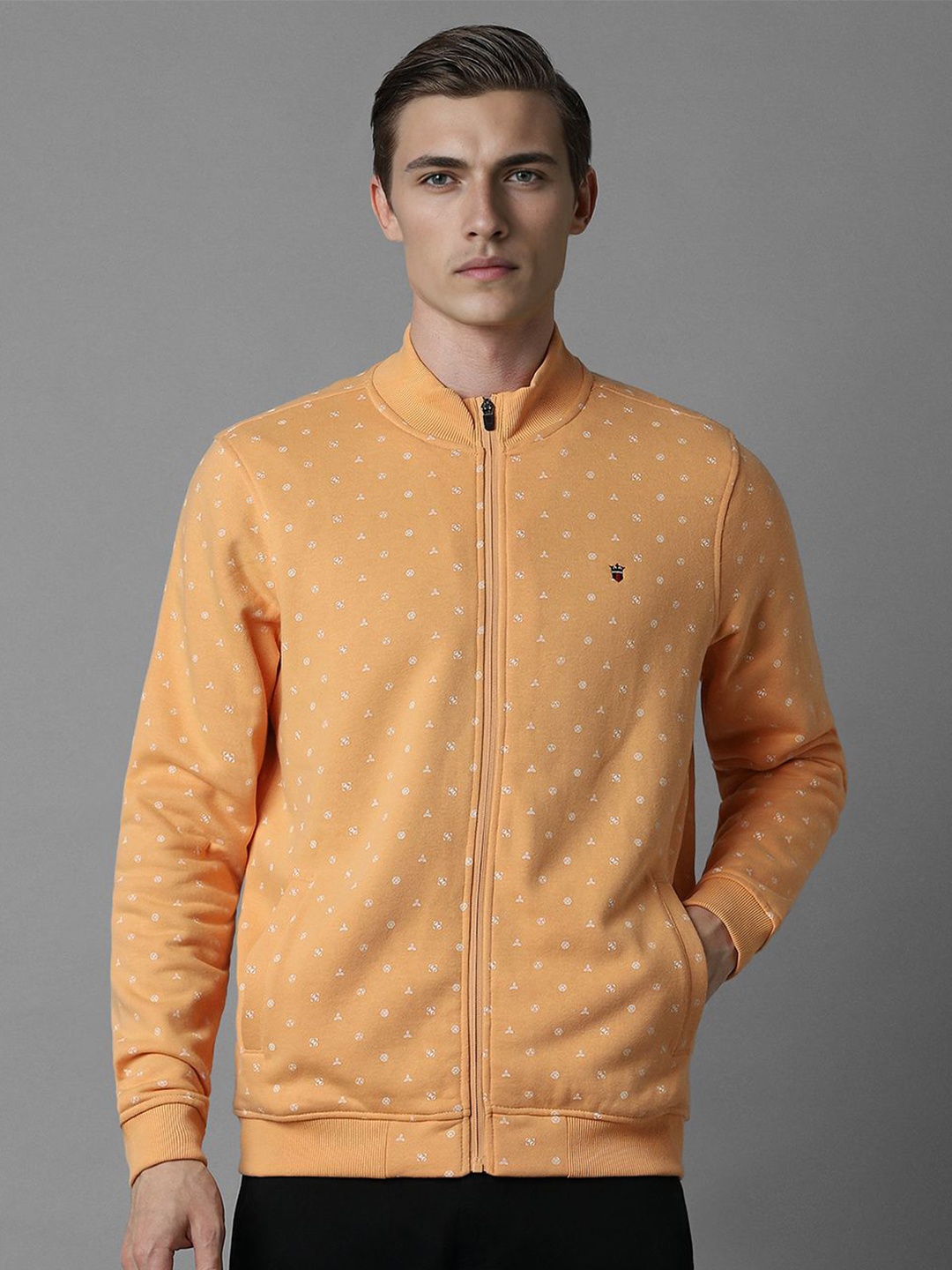 

Louis Philippe Sport Men Conversational Printed Sweatshirt, Orange