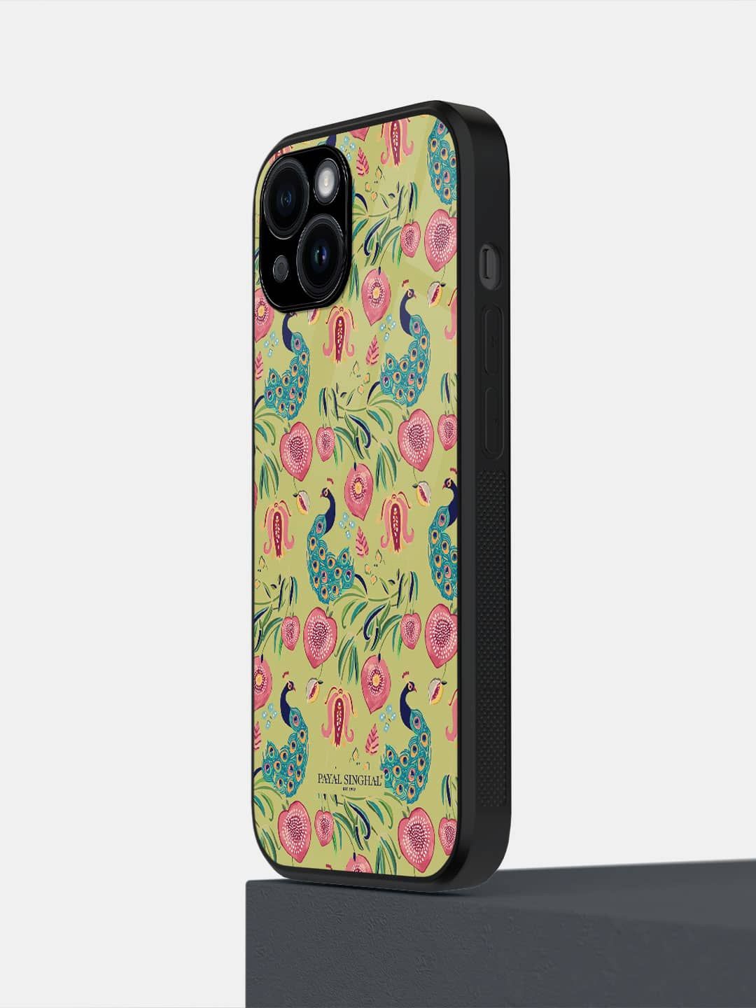 

macmerise Floral Printed iPhone 14 Back Case Mobile Accessories, Green