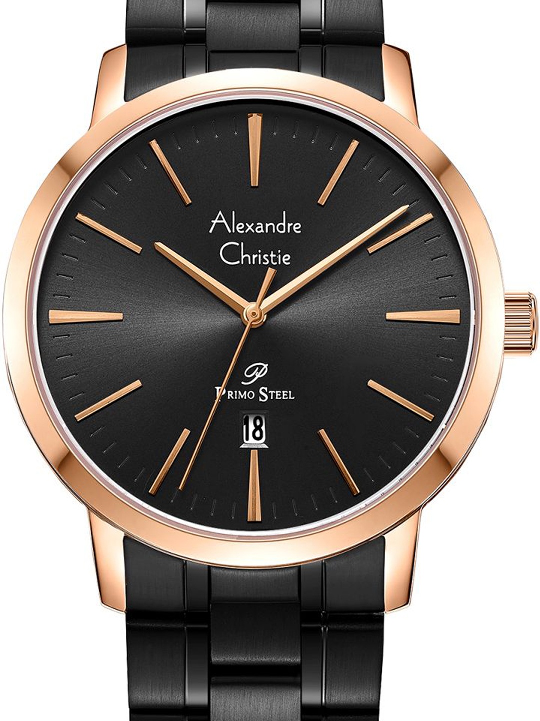 

Alexandre Christie Men Dial & Stainless Steel Straps Analogue Watch 1028MDBBRBA, Black