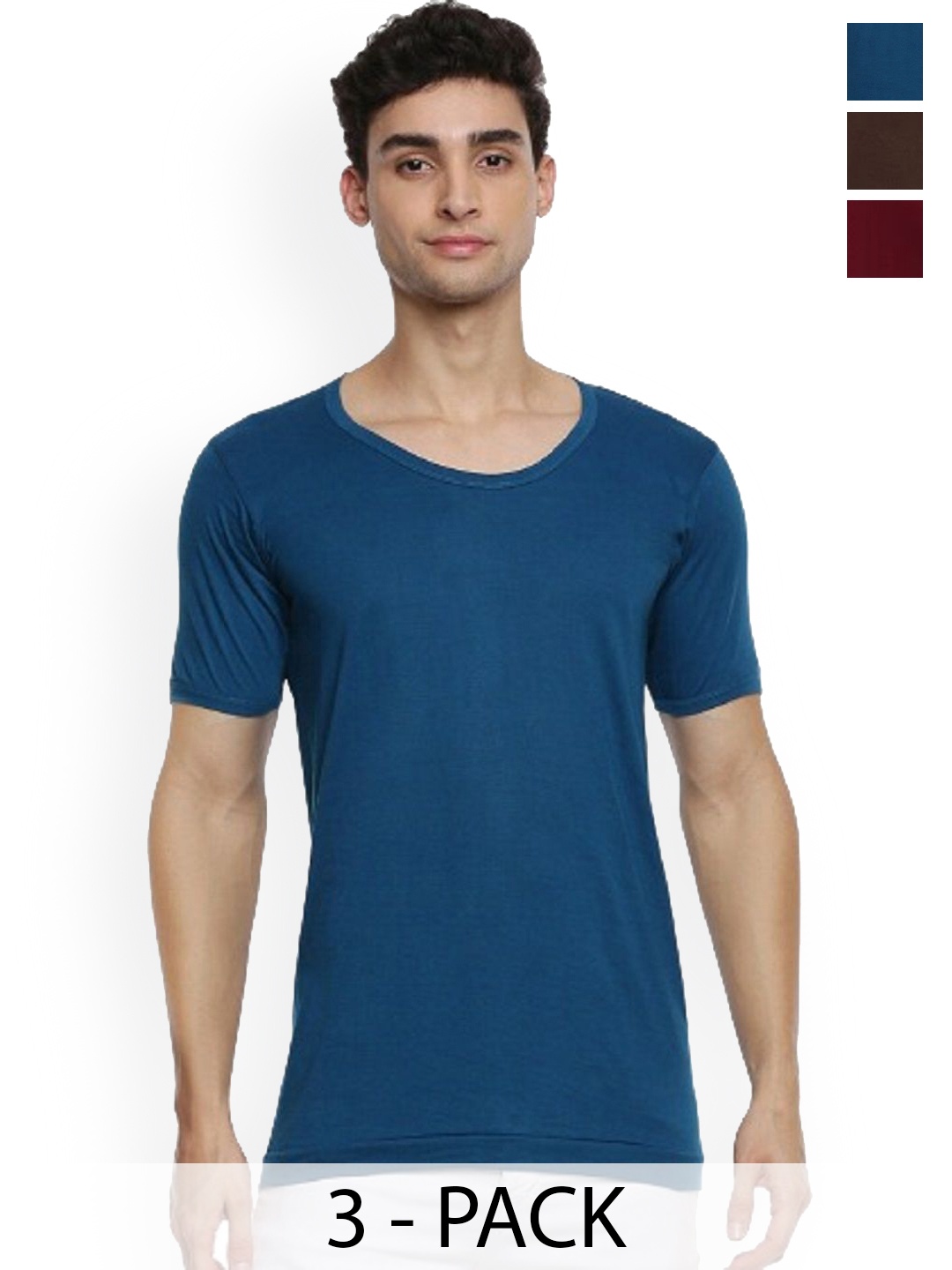 

Ramraj Pack Of 3 Cotton Undershirt Vests R1SukraRNSC4P, Blue