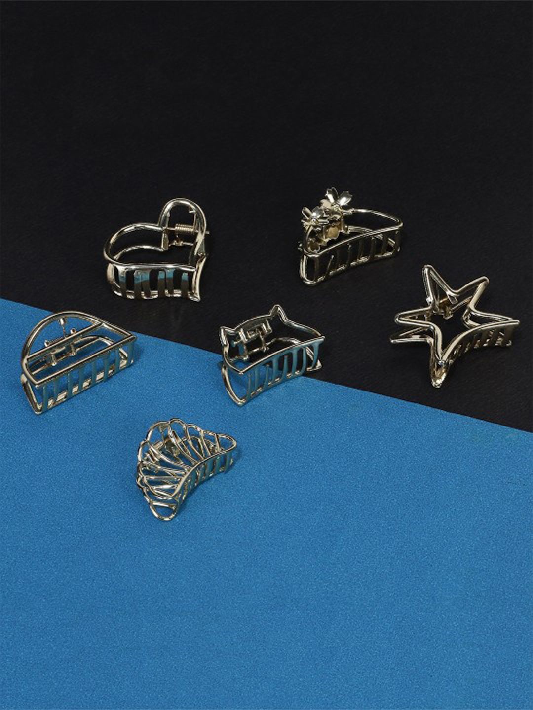 

Xivir Women Set of 6 Claw Clip, Gold