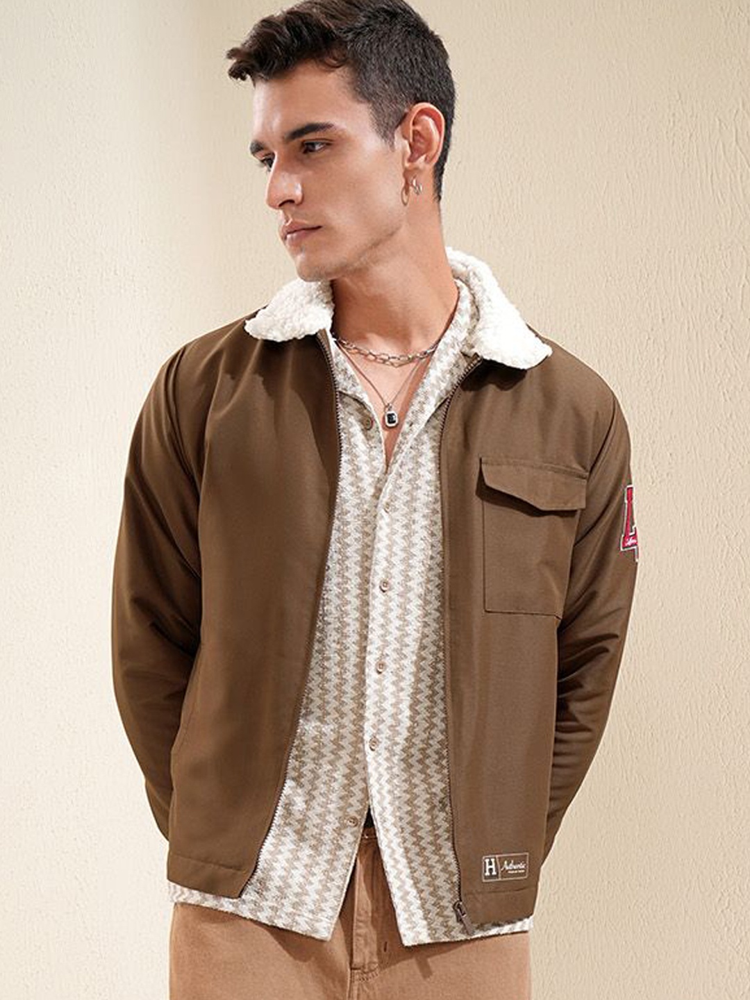 

HIGHLANDER Men Crop Outdoor Tailored Jacket, Olive