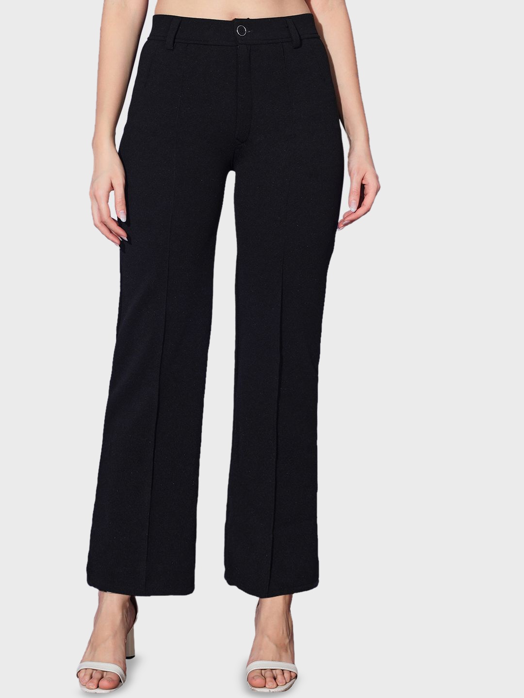 

BUY NEW TREND Women Relaxed Trousers, Black