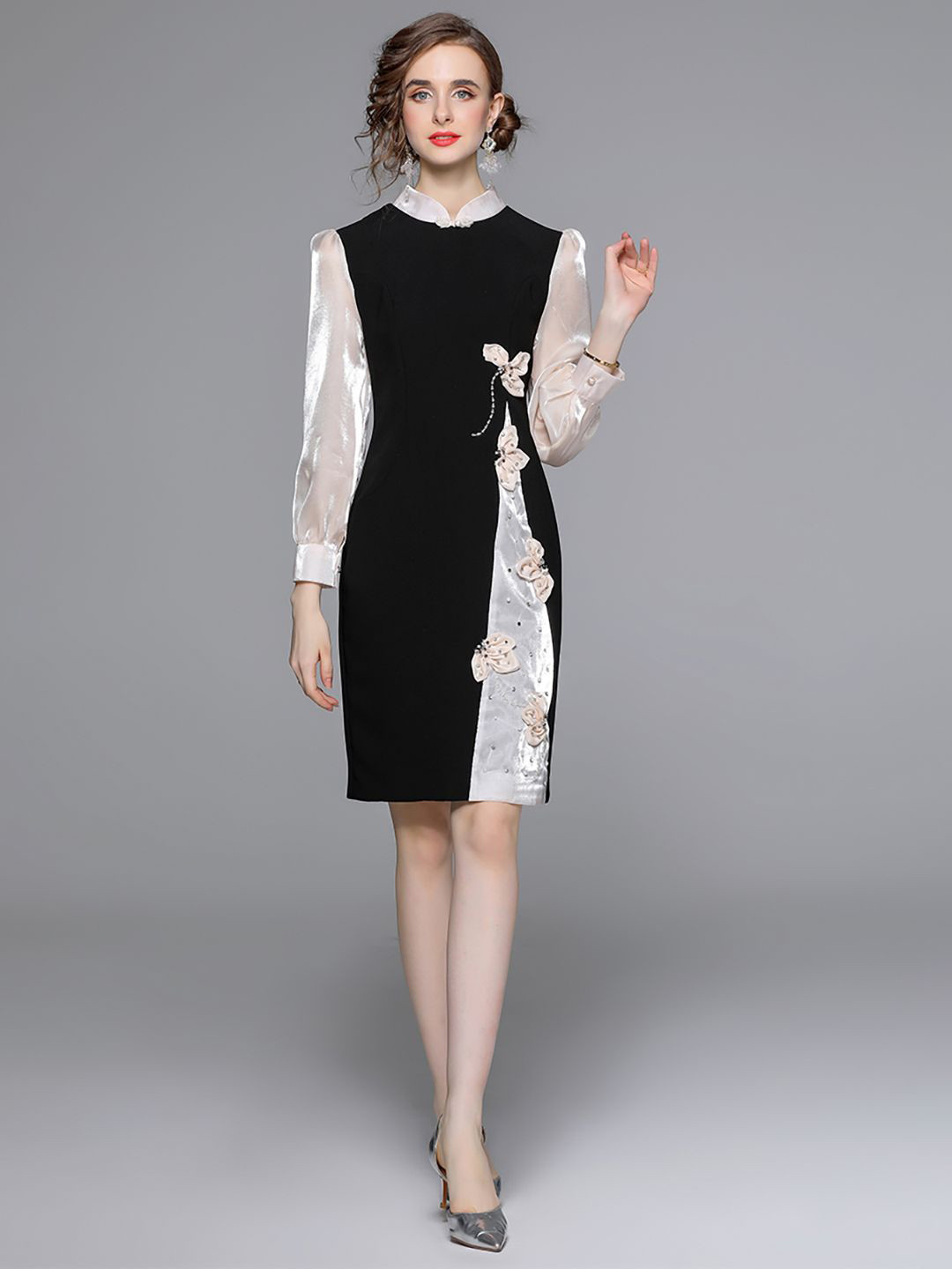 

JC Collection Cold-Shoulder Sheath Dress, Multi