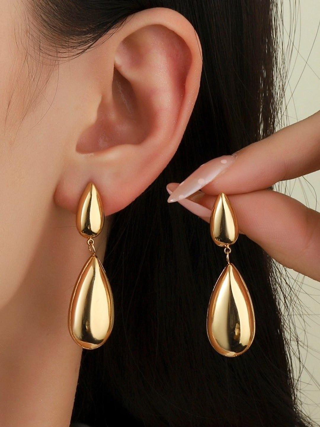 

SALTY Stainless Steel Drop Earrings, Gold