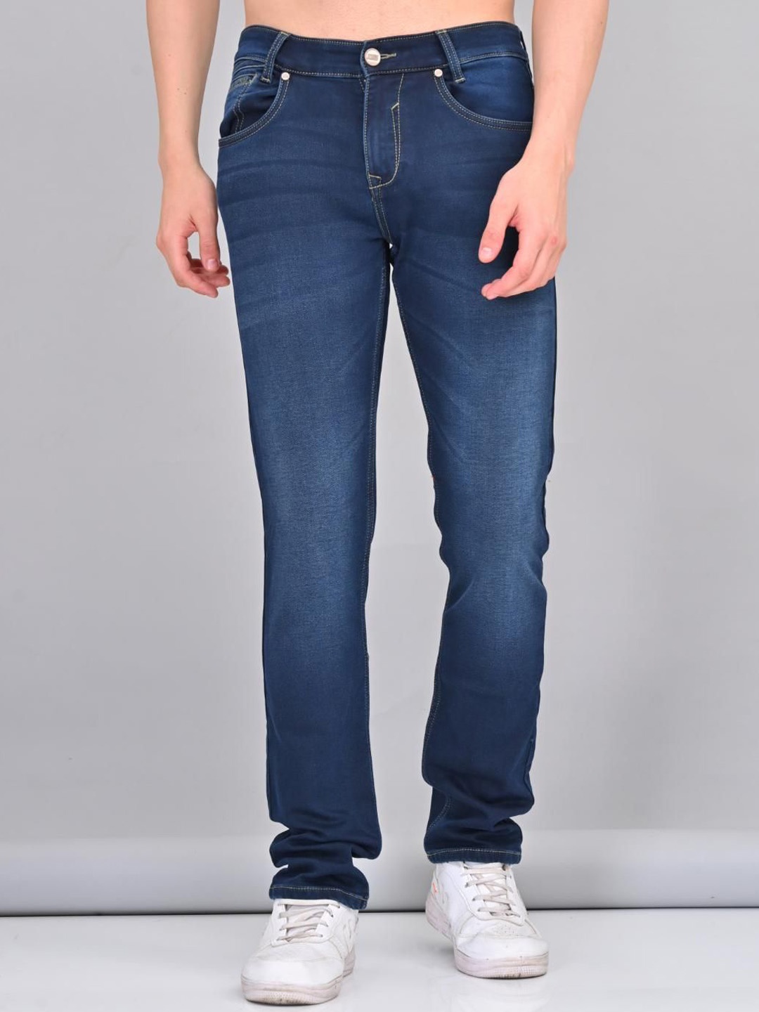 

Jean Cafe Men Slim Fit Light Fade Jeans, Blue