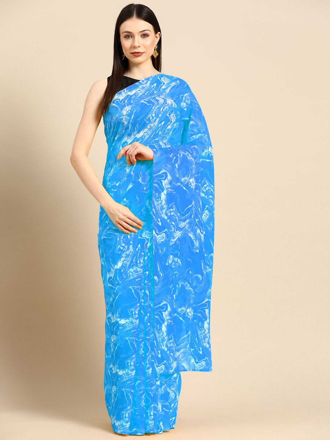 

BUTA BUTI Pure Cotton Saree, Blue