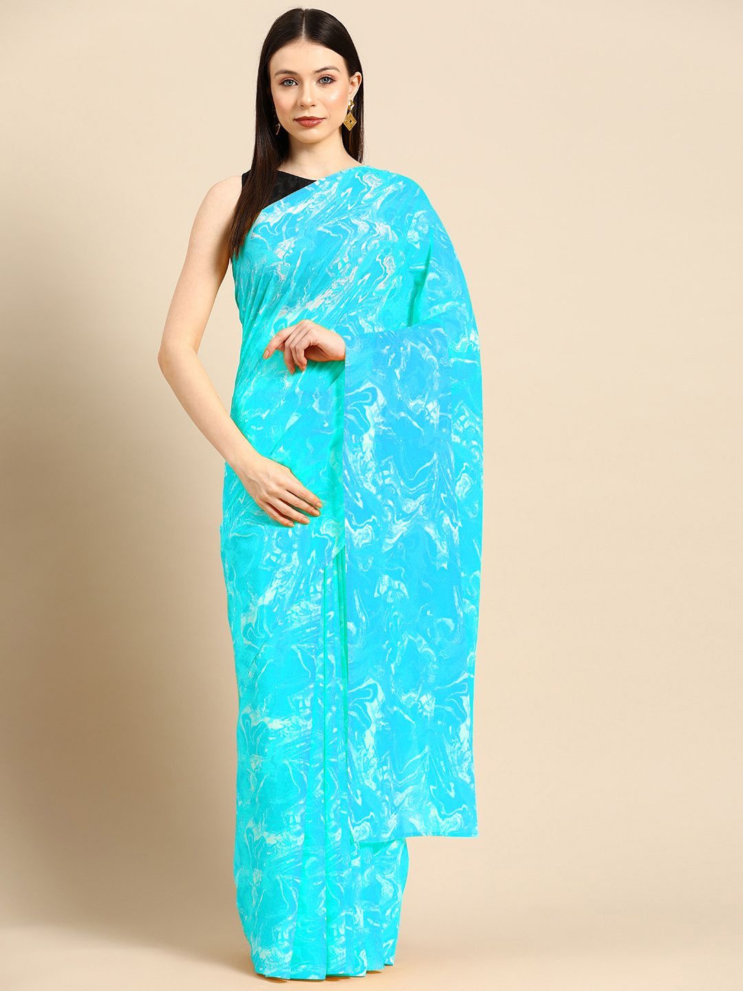 

BUTA BUTI Pure Cotton Saree, Blue