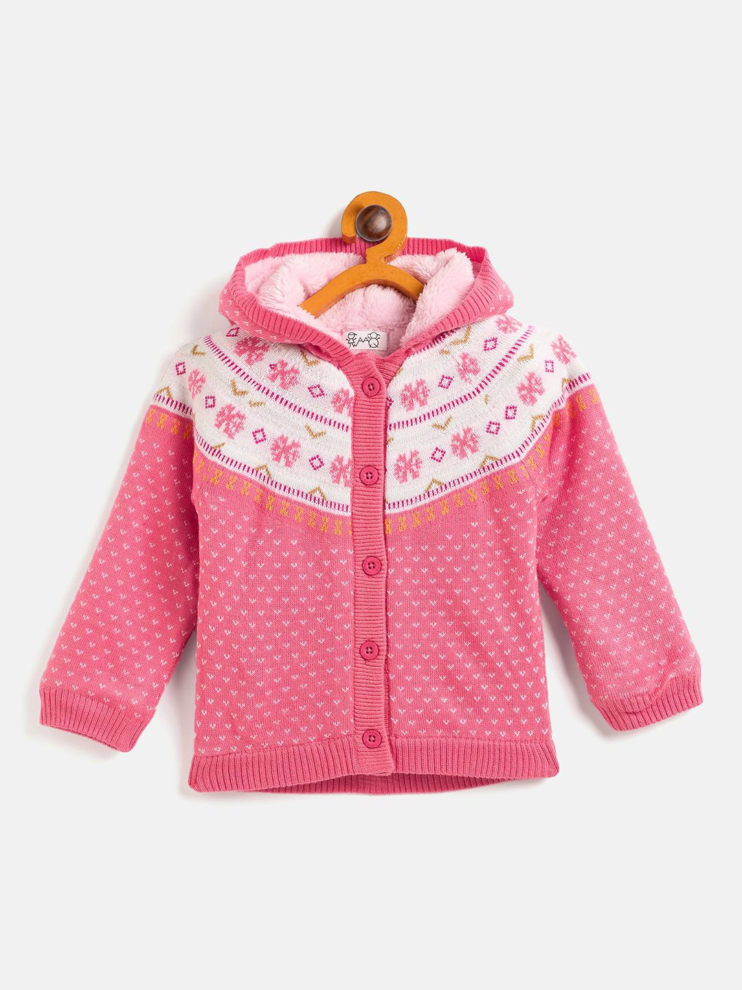 

JWAAQ Girls Floral Printed Cardigan, Pink