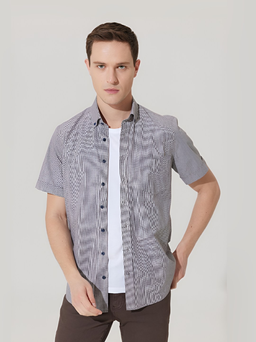 

ALTINYILDIZ CLASSICS AC Co. Men Striped Polo Collar Pockets T-shirt, Na