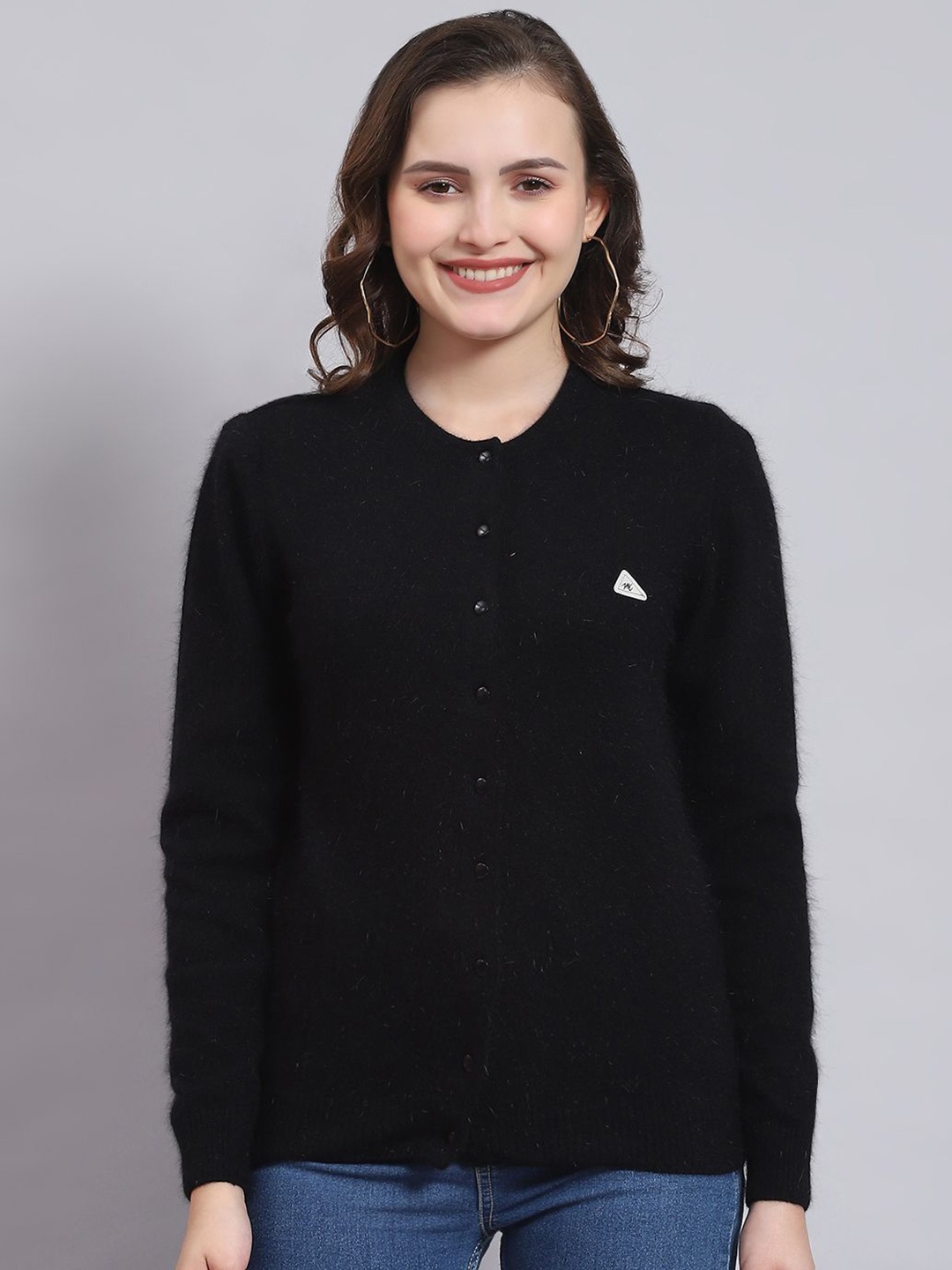 

Monte Carlo Women Woollen Cardigan, Black