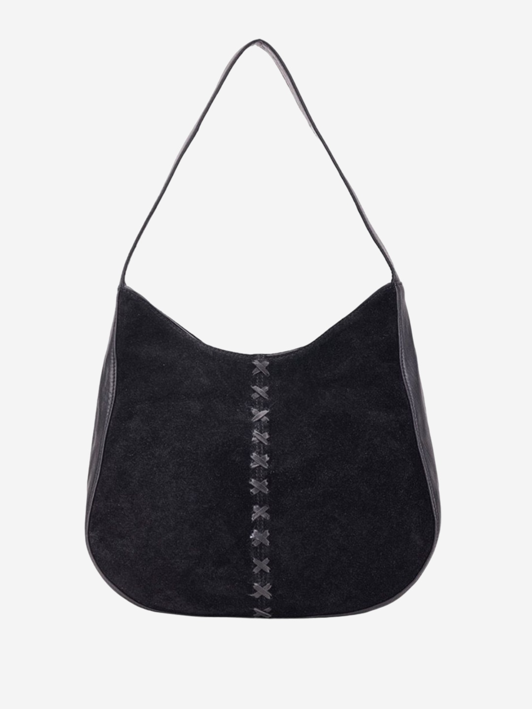

Abelardo De Moda Leather Shopper Hobo Bag, Black